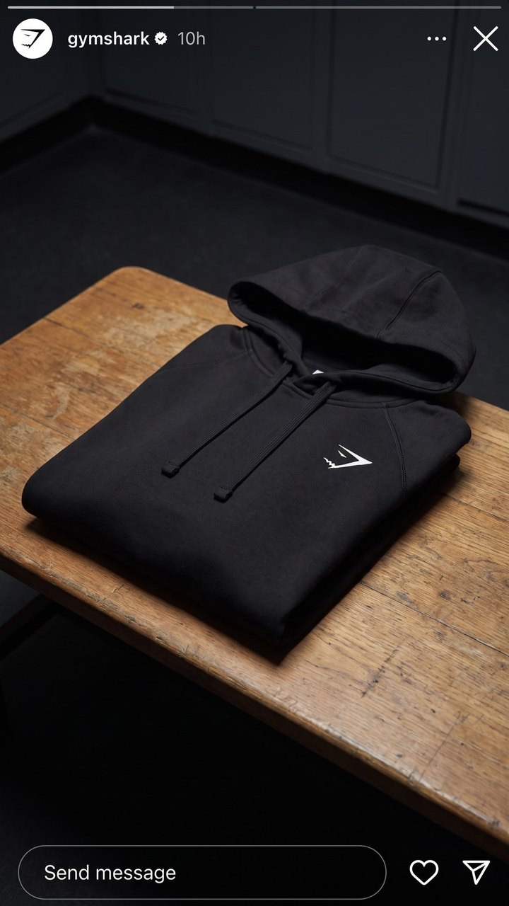 Crest Hoodie Black — Gymshark